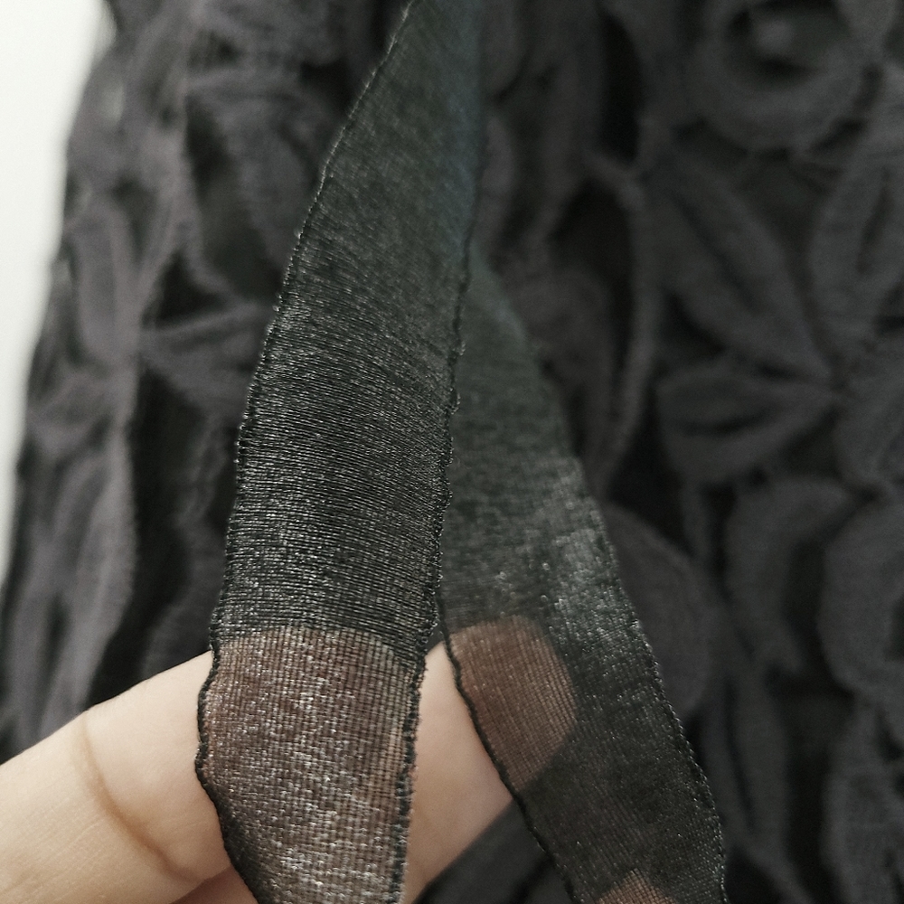 RARE Anna Sui Dark Floral Grey Lace Wild Roses Witchycore Babydoll Dress - Picture 7 of 15